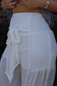 The Front Tie Waist Flowy Pants