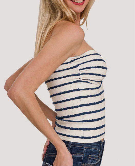 The Zara Twisted Neck Striped Top