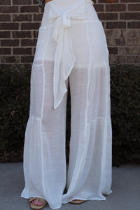 The Front Tie Waist Flowy Pants