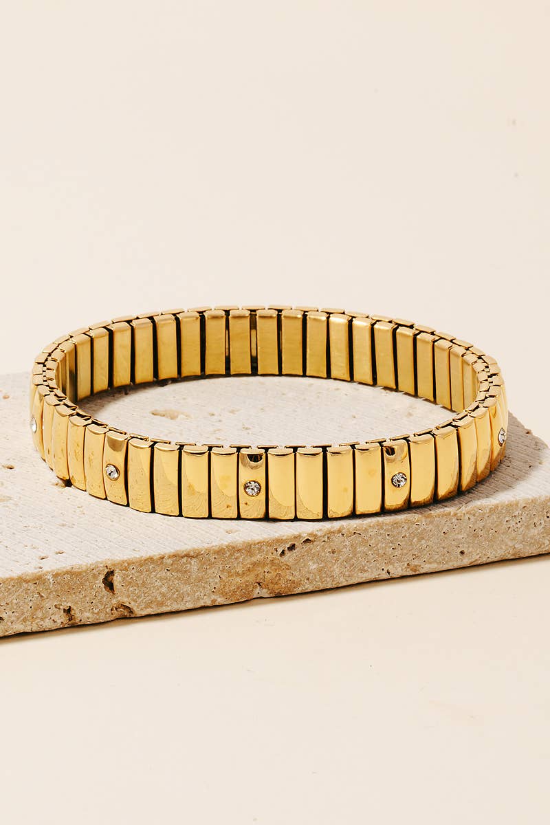 The Rhinestone Studded Elastic Bracelet
