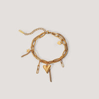 The Love Double Layered Charm Bracelet