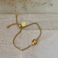 The Gold Bead Rope Chain Bracelet