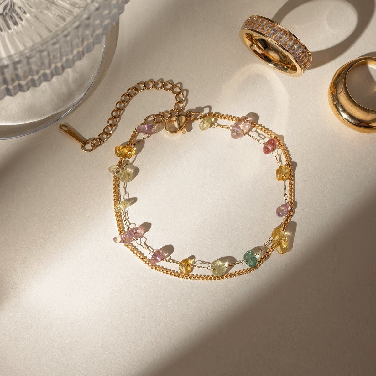 The Natural Stone Double Layered Bracelet