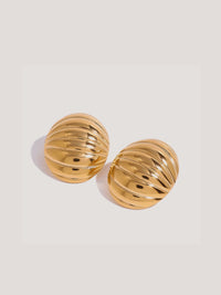 The Half Shell Ribbed Earrings