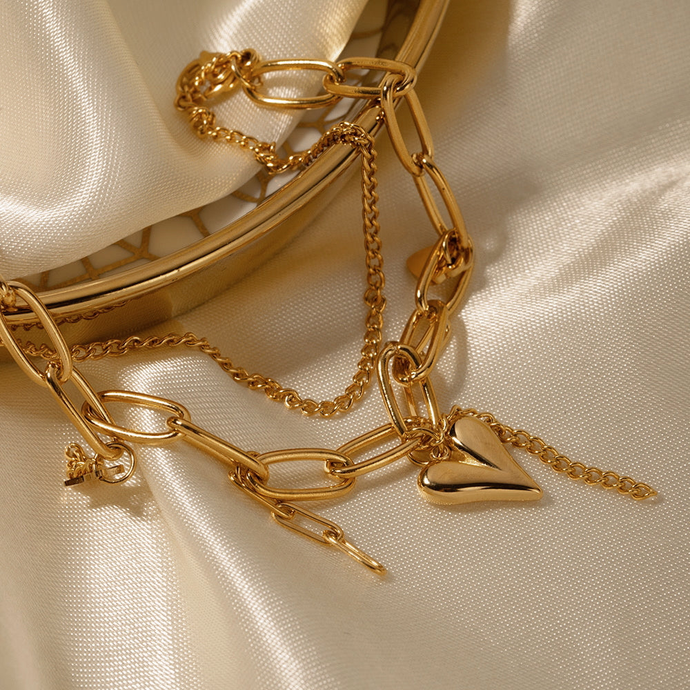 The Love Double Layered Charm Bracelet