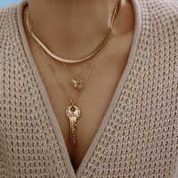 The Be Brave Key Lock Necklace