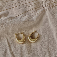 The U Shaped Gold Plated Earrings
