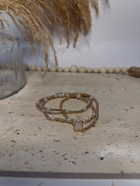 The Clover Charm Mixed Beaded Bracelet