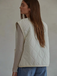 The Quilted Fleece Snap Vest