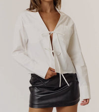 The Front Tie Pocket Detail Collared Shirt
