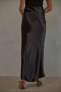 The Sally Satin Maxi Skirt