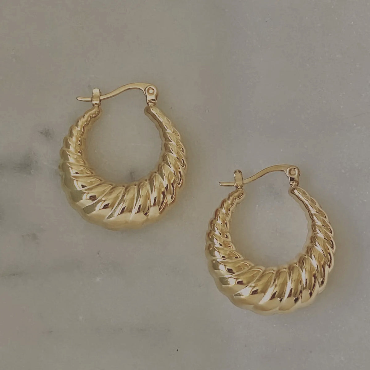The Large Croissant Hoop Earrings
