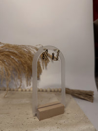 The Square Chain Link Hoop Earrings