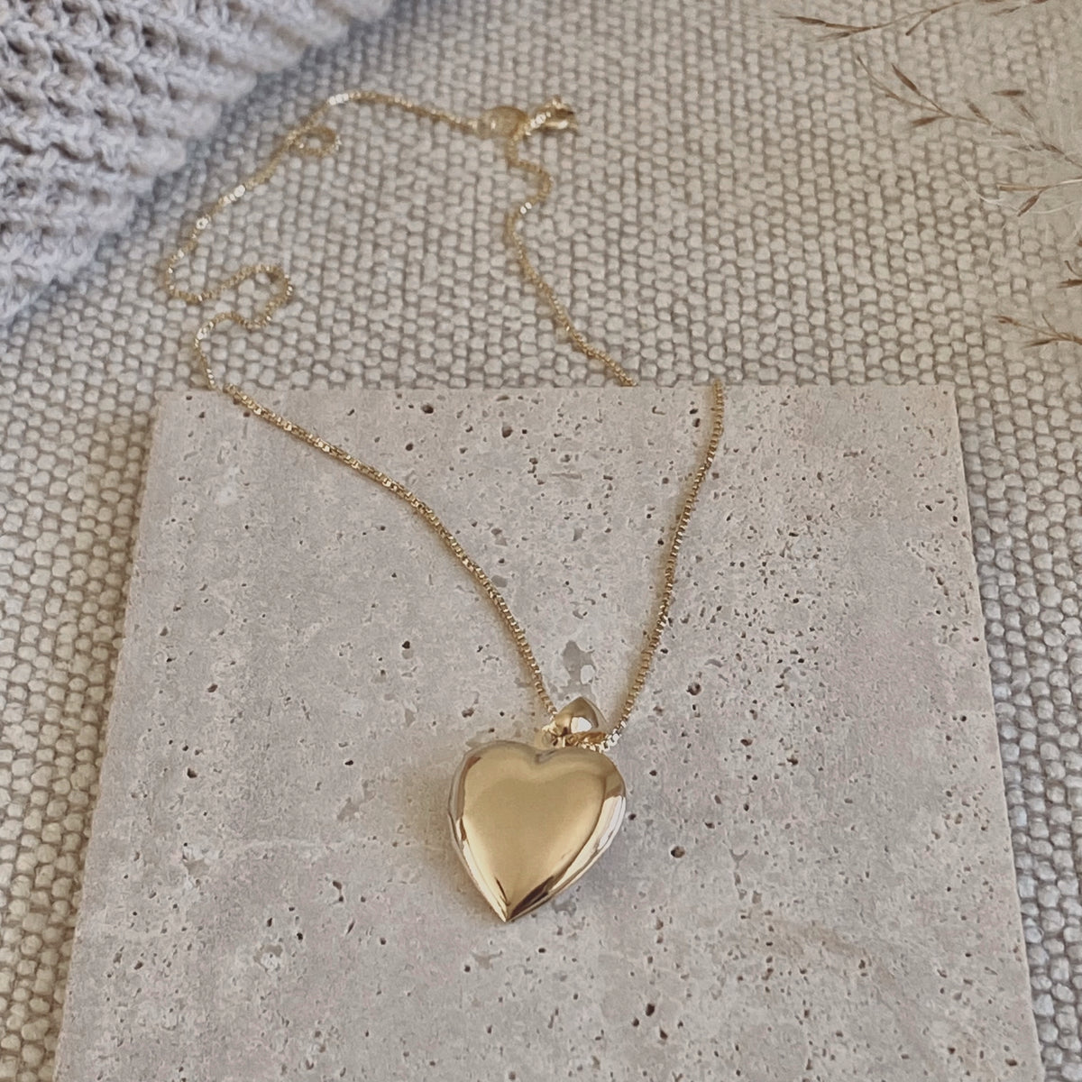 The Heart Locket Charm Pendant Necklace