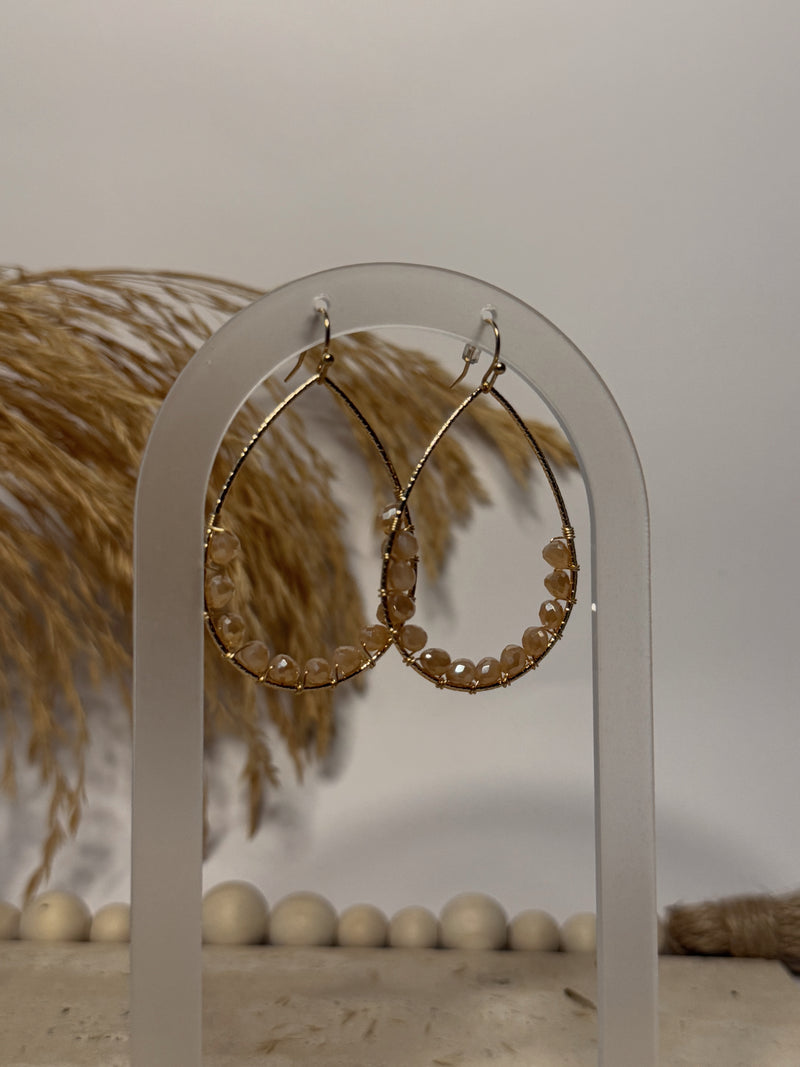 The Beaded Tear Dangle Earrings