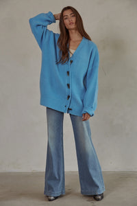 The Sky Blue Button-down Cardigan