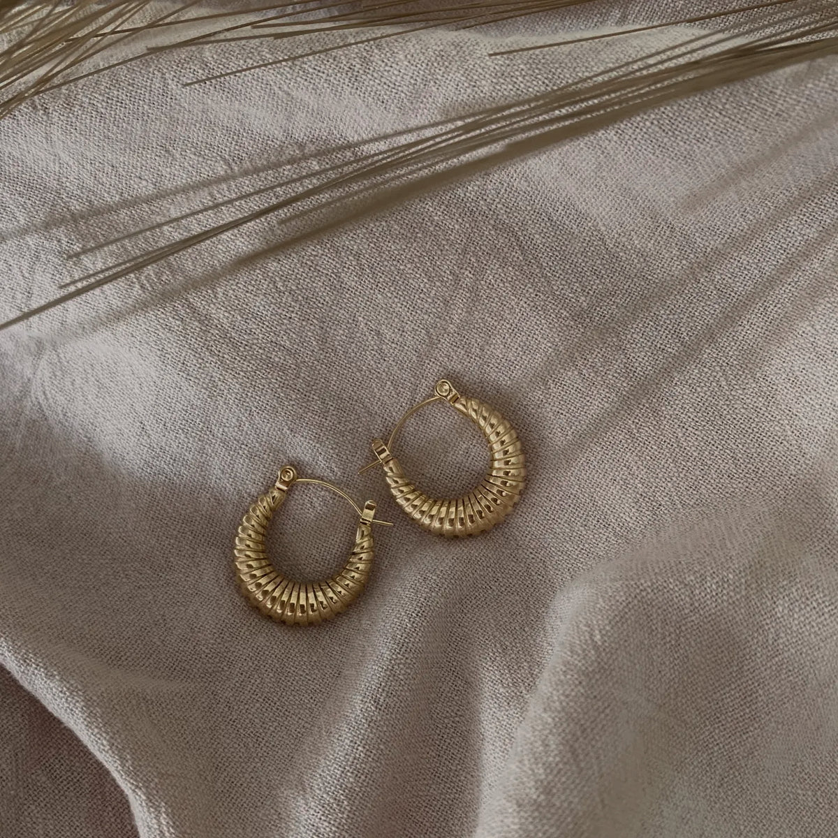 The U Shaped Gold Plated Earrings