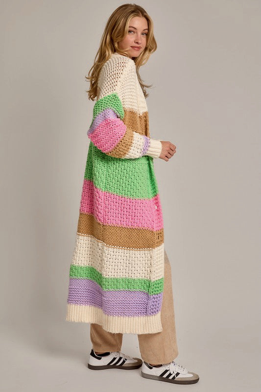 The Pastel Over Sized Long Cardigan