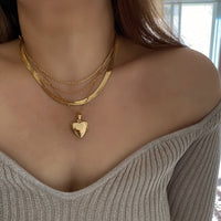 The Heart Locket Charm Pendant Necklace