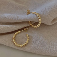 The Beaded Small Hoop Earrings