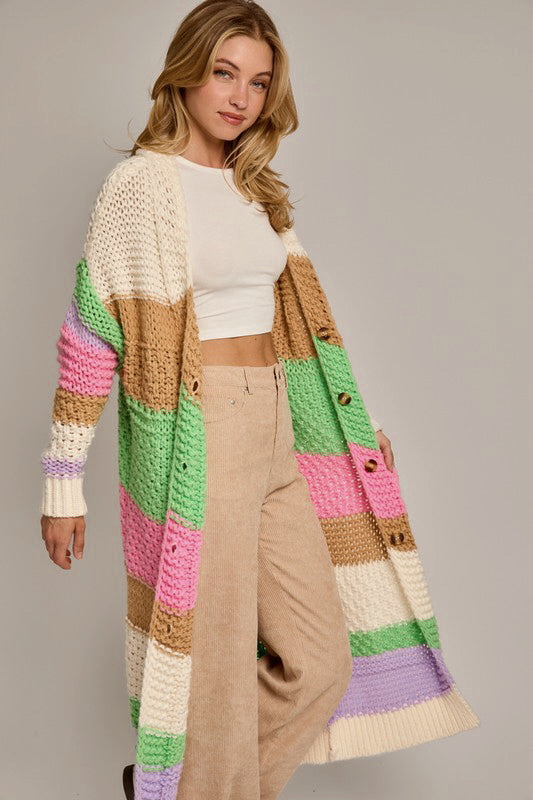 The Pastel Over Sized Long Cardigan