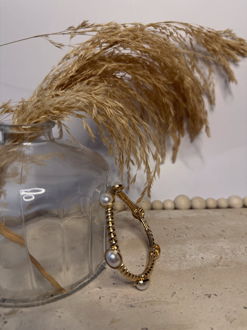 The Oval Pearl Elastic Bracelet