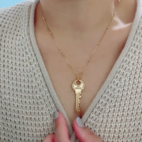 The Be Brave Key Lock Necklace