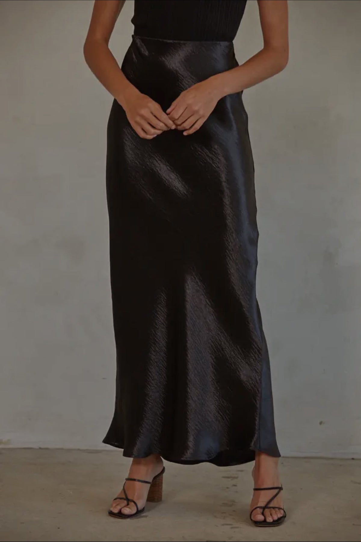 The Sally Satin Maxi Skirt