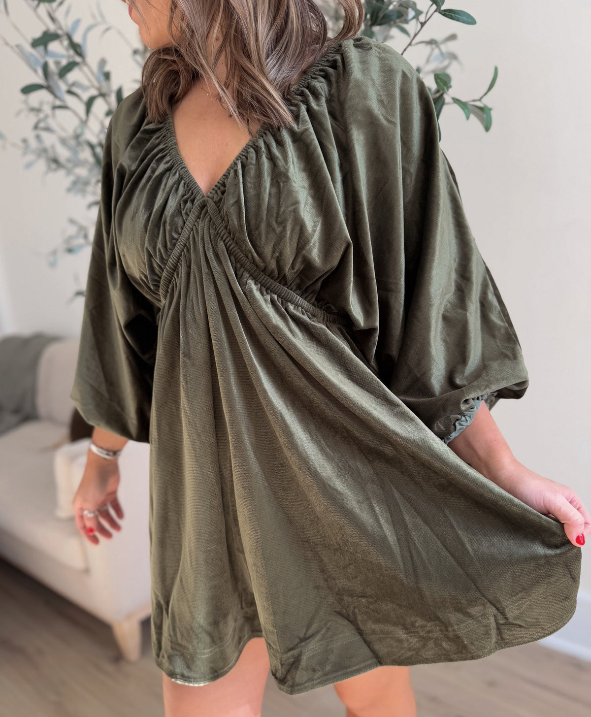 The Velvet Puff Sleeve Dress – Darling Paige The Velvet Puff Sleeve Dress – Darling Paige