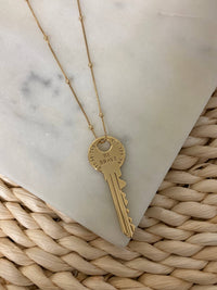 The Be Brave Key Lock Necklace