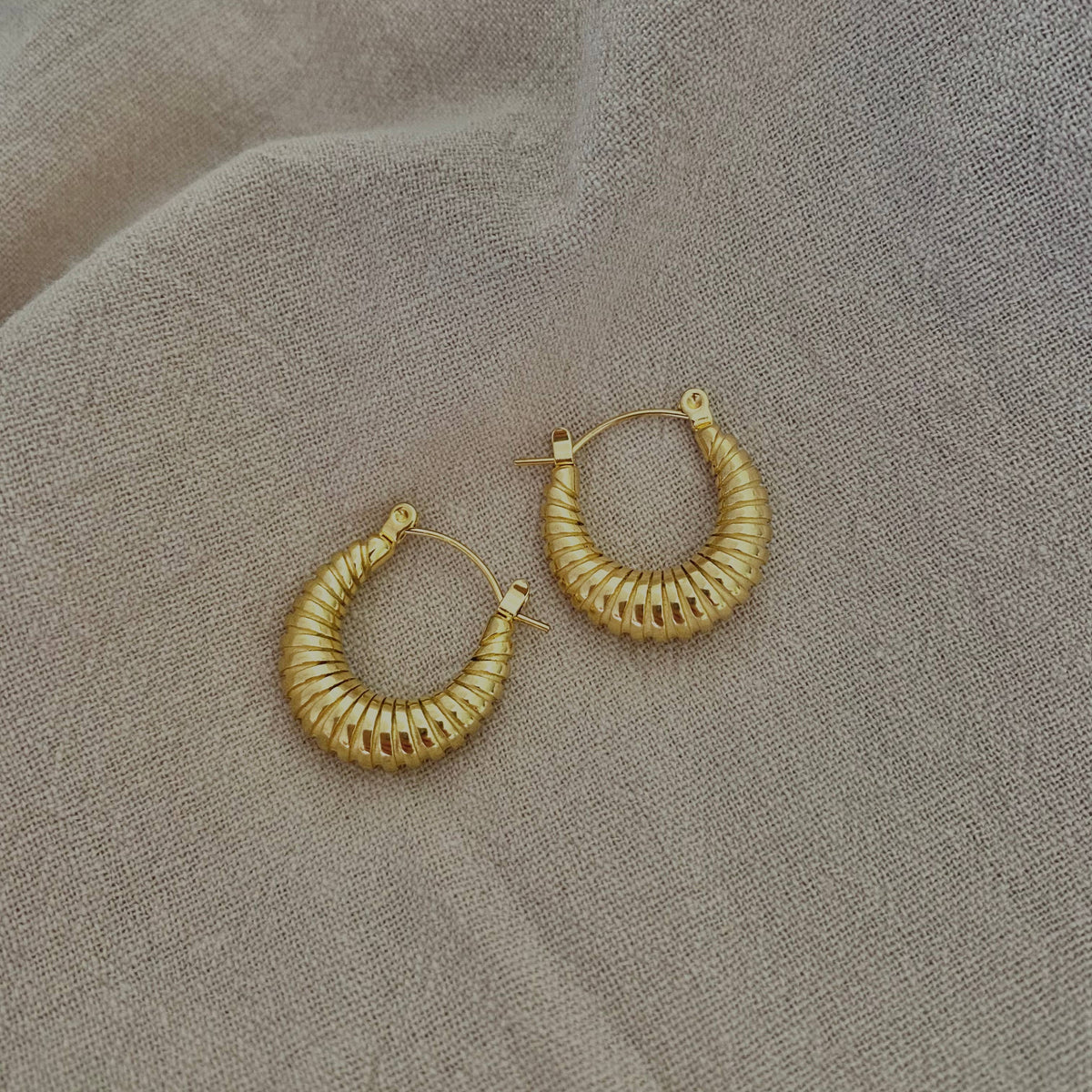 The Small Croissant Hoop Earrings
