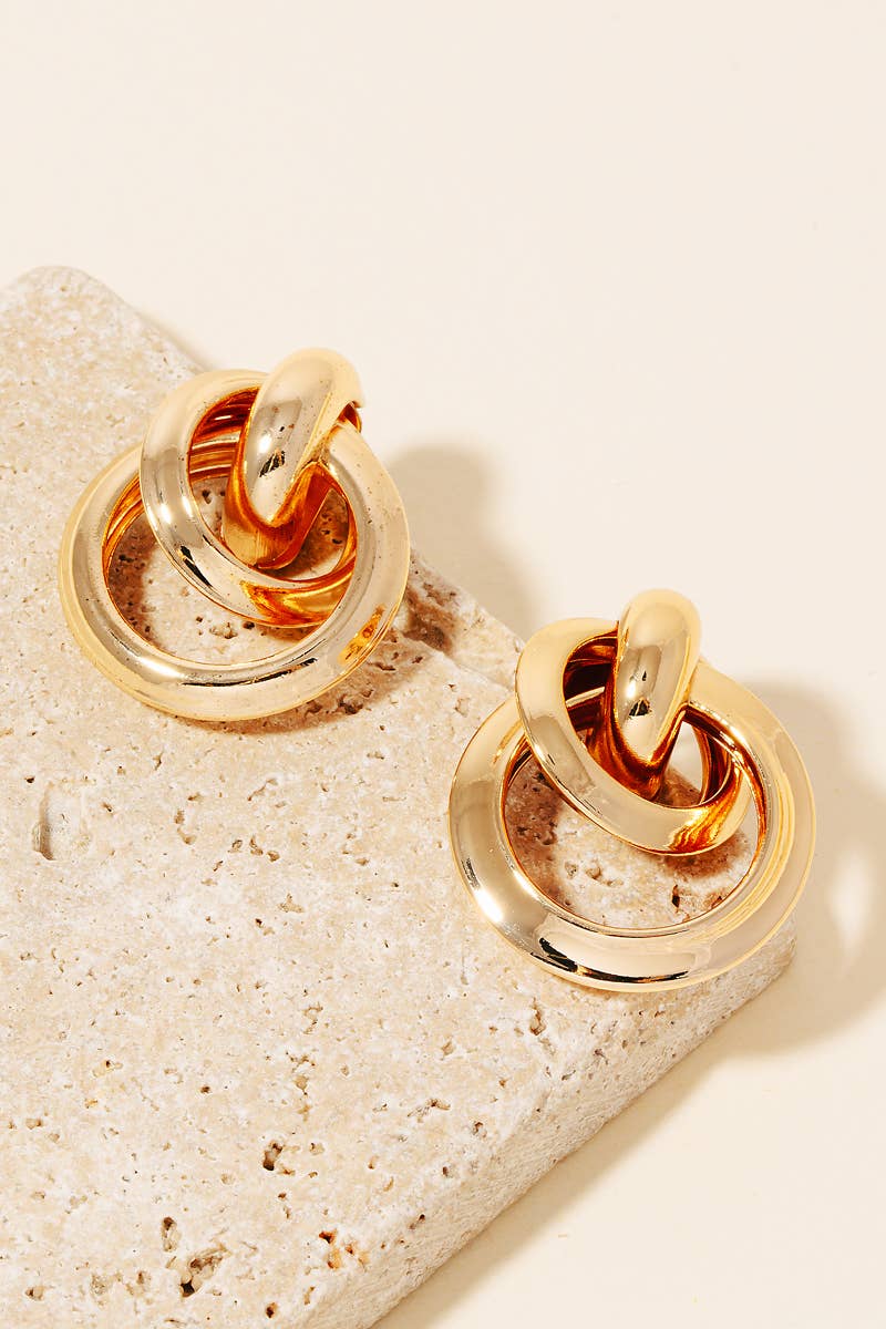 The Double Hoop Door Knocker Earrings