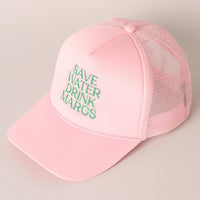 The Save Water Drink Margs Embroidered Trucker Hat