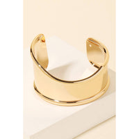 The Metallic Beveled Wide Cuff Bracelet